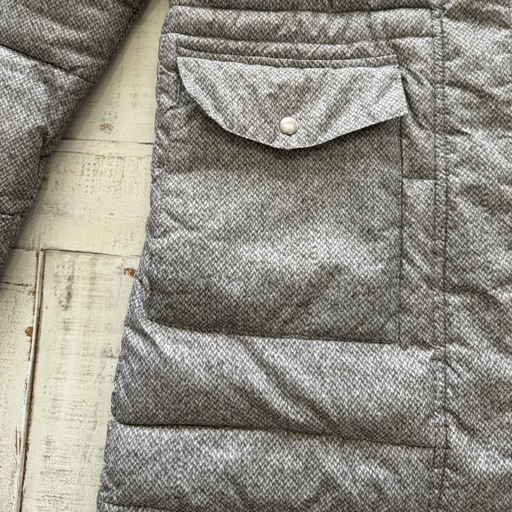 Gray Winter Coat with Faux Fur Hood Long Length - Picture 10 of 14